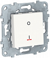 Schneider Electric Unica New Белый Выключатель двухполюсный 1-клавишный индикацией сх.2A 16 AX 250В