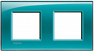 Bticino Living Light Зеленый Рамка прямоугольная, 2+2 мод
