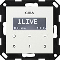 Gira System-55 Белый глянец Радиоприемник скрытого монтажа с функцией RDS