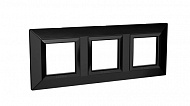DKC Рамка из металла, "Avanti", черная, 6 модулей