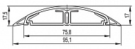 DKC In-Liner Front Короб напольный CSP-F 75x17 L=2000мм IP40 Серый