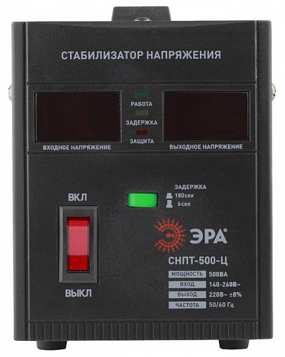 Эра СНПТ Стабилизатор напряжения переносной релейный 500ВА 140-260В
