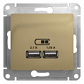 Розетка USB Schneider Electric Glossa Титан  A+A 5В/2,1 А 2х5В/1,05 А механизм