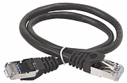 ITK Коммутационный шнур (патч-корд), кат.5Е FTP, 1м, черный