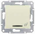 Schneider Electric Sedna Бежевый Выключатель 1-клавишный кнопочный с подсветкой с символом "Звонок" 10A