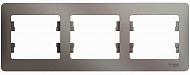 Рамка Schneider Electric Glossa Платина 3-постовая горизонтальная