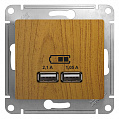 Розетка USB Schneider Electric Glossa Дуб  A+A 5В/2,1 А 2х5В/1,05 А механизм