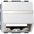 Gira F100 Белый глянец Накладка с опорной пластиной и полем для надписи для вставок устройств связи