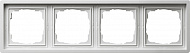 Gira F100 Белый глянец Рамка 4-ая