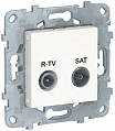 Schneider Electric Unica New Белый Розетка R-TV/ SAT оконечная