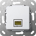Gira Белый глянец Разъем ModularJack RJ45 кат.6A 10Гб Ethernet