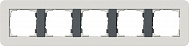 Gira E3 Светло-серый/Антрацит Рамка 5-ая