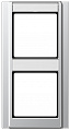 Jung A 500 Алюминий Рамка 2-постовая с полем для надписи вертикальная