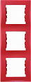 Schneider Electric Sedna Красный Рамка 3-постовая вертикальная
