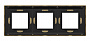 DKC Рамка из металла, "Avanti", золотая, 6 модулей