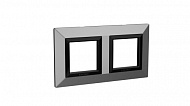 DKC Рамка из металла, "Avanti", темно-серый, 4 модуля