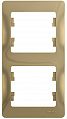 Рамка Schneider Electric Glossa Титан 2-постовая вертикальная