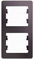 Рамка Schneider Electric Glossa Сиреневый туман 2-постовая вертикальная
