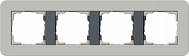 Gira E3 Серый/Антрацит Рамка 4-ая