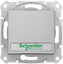 Schneider Electric Sedna Алюминий Выключатель 1-клавишный кнопочный с подсветкой и полем для надписи 10A