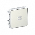 Legrand Plexo Белый Выключатель кнопочный с подсветкой НО-контакт 10A IP55