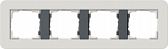 Gira E3 Светло-серый/Антрацит Рамка 4-ая