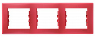 Schneider Electric Sedna Красный Рамка 3-постовая горизонтальная