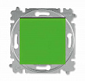 ABB Levit Выключатель одноклавишный зелёный / дымчатый чёрный