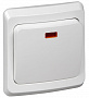 SE Этюд Белый Выключатель 1-клавишный скрытой установки 10A (схема 1) с подсветкой IP20