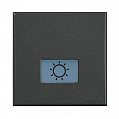 Bticino Axolute Клавиши с подсвечиваемыми символами для выключателей в дизайне AXIAL - 2 модуля, Лампа, цвет антрацит