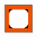 ABB Levit Рамка 1 пост 55х55 для механизмов BJE оранжевый / дымчатый чёрный