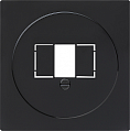 Gira S-Color Черный Накладка розетки телефонной TAE и разъема USB