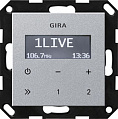 Gira System-55 Алюминий Радиоприемник скрытого монтажа с функцией RDS