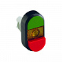 ABB Кнопка двойная MPD13-11Y зеленая/красная-выступающая желтая линза с текстом I/O 