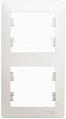 Рамка Schneider Electric Glossa Перламутр 2-постовая вертикальная