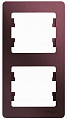 Рамка Schneider Electric Glossa Баклажановый 2-постовая вертикальная