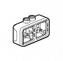 Legrand Plexo Серый Коробка монтажная 2-местная для накладного монтажа горизонтальная ISO20 IP55