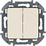 Legrand Inspiria Слоновая кость Выключатель 2-клавишный для скрытого монтажа, номинальный ток 10 А, напряжение ~250В.