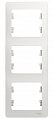 Рамка Schneider Electric Glossa Белый 3-постовая вертикальная