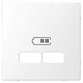 Merten D-Life Белый лотос Центральная накладка для USB механизма 2,1A SD