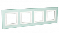 DKC Рамка из натурального стекла, "Avanti", светло-зеленая, 8 модулей