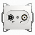 Розетка TV-SAT Schneider Electric Glossa Белый  проходная 4dB