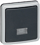 Legrand Plexo Серый Переключатель 1-клавишный с подсветкой встраиваемый 10AIP66