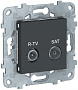 Schneider Electric Unica New Антрацит Розетка R-TV/SAT оконечная