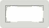 Gira E3 Светло-серый/Белый глянцевый Рамка 2-ая без перегородки