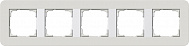Gira E3 Светло-серый/Белый глянцевый Рамка 5-ая