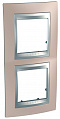 Schneider Electric Unica Top Оникс/Алюминий Рамка 2-ая вертикальная