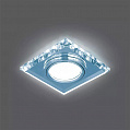 Gauss Backlight Светильник встраиваемый квадрат Gu5,3+LED 4100K хром 