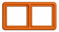 Jung CD 500 Оранжевый Рамка 2-постовая