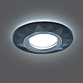Gauss Backlight Светильник встраиваемый круг. гран. GU5,3+LED 50Вт 4100К графит, хром 